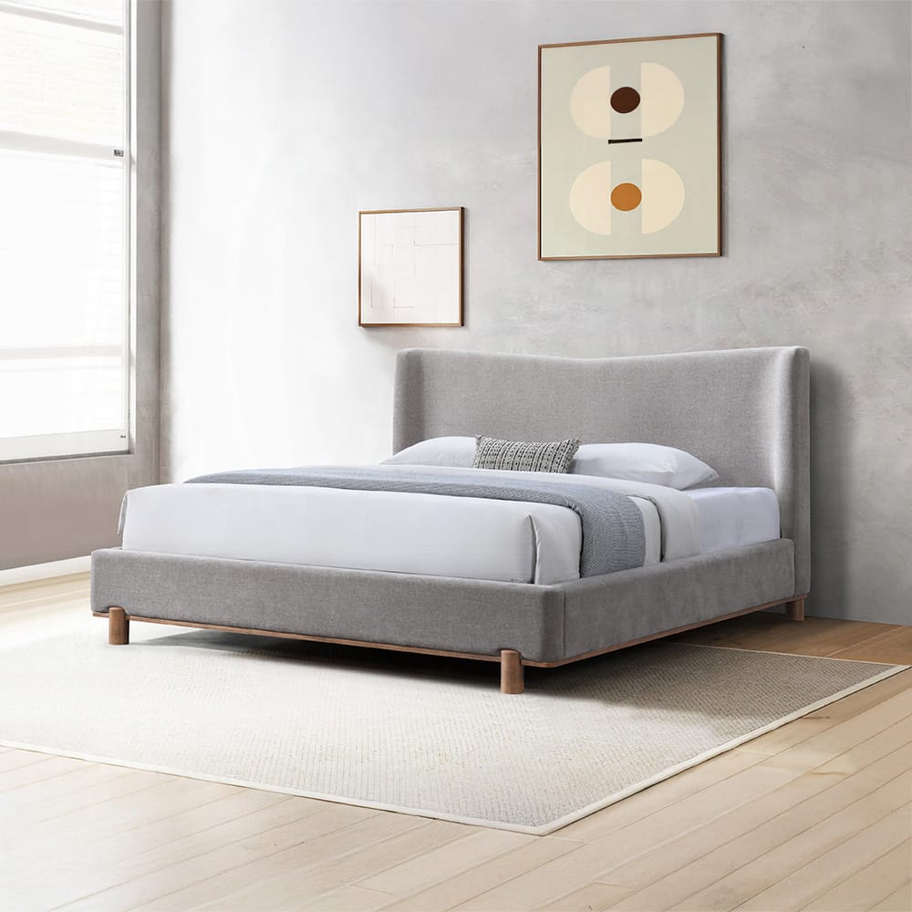 ACME Furniture - Melbourne - Eastern King Bed  - Gray Chenille - BD05841EK view 5