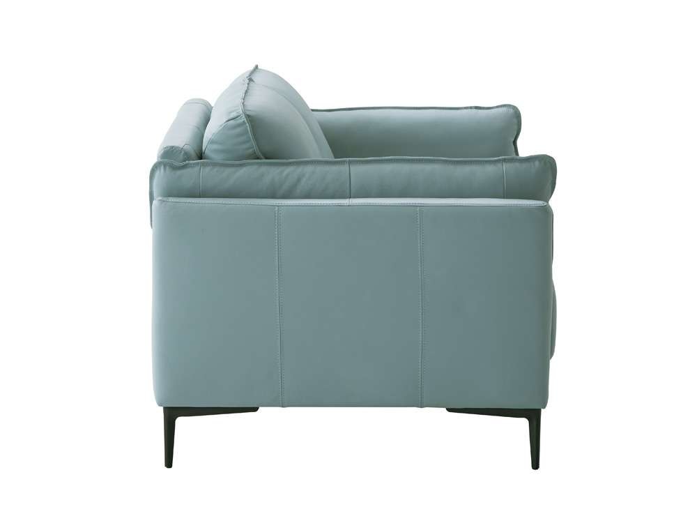 ACME Furniture - Mesut Loveseat - Light Blue Top Grain Leather & Black - LV02388 veiw 3