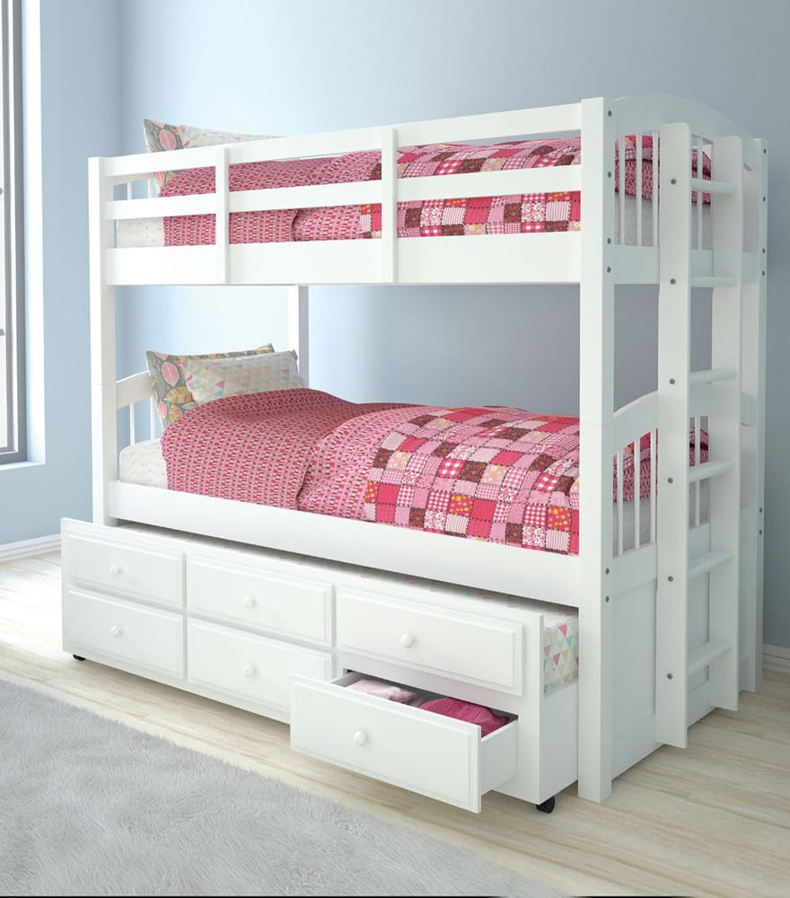ACME Furniture - Micah - Bunk Bed (T/T) w/Trundle & Storage - White - 39995A view 1