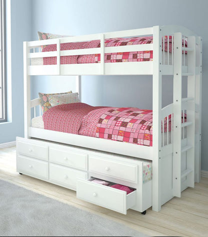 ACME Furniture - Micah - Bunk Bed (T/T) w/Trundle & Storage - White - 39995A view 1
