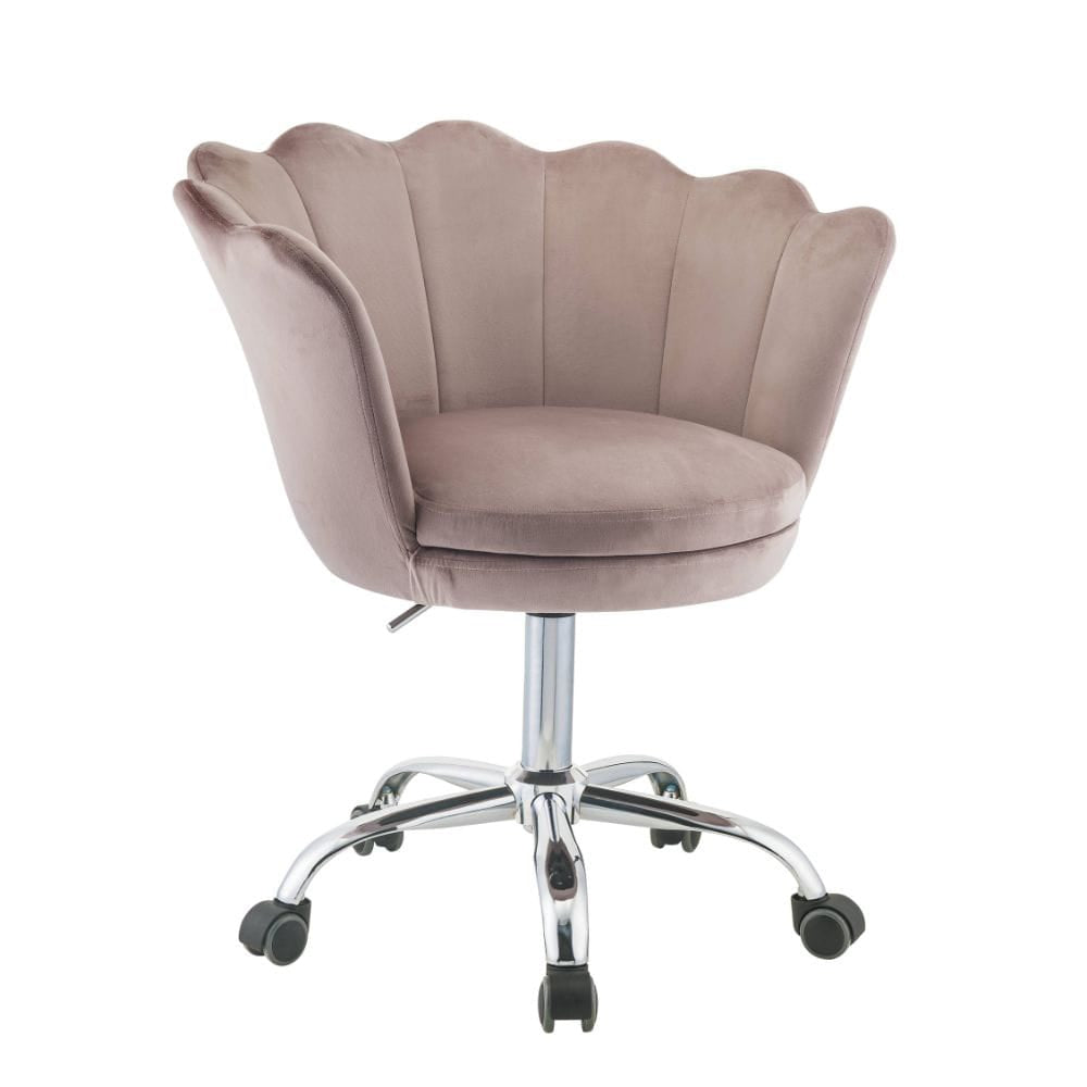 ACME Furniture - Micco - Office Chair - Rose Quartz Velvet & Chrome - 92938 view 1