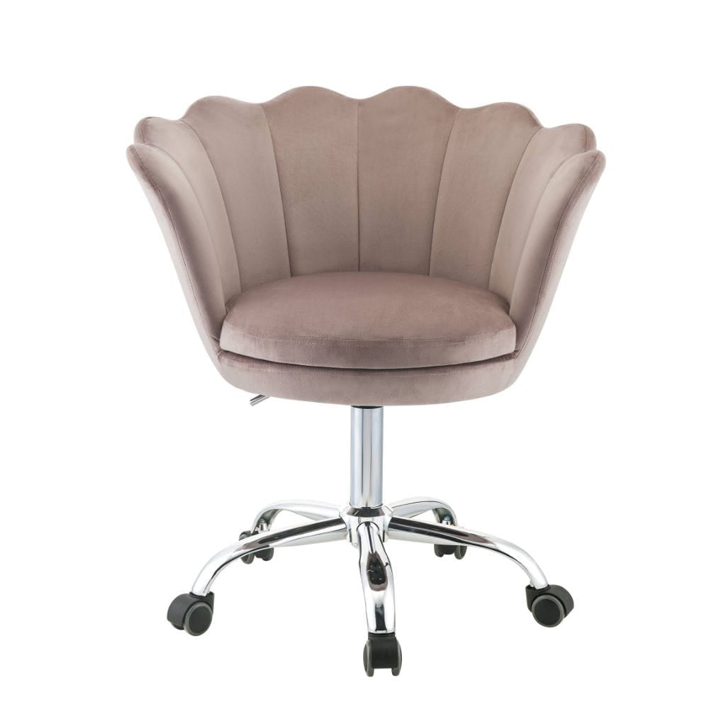 ACME Furniture - Micco - Office Chair - Rose Quartz Velvet & Chrome - 92938 view 2