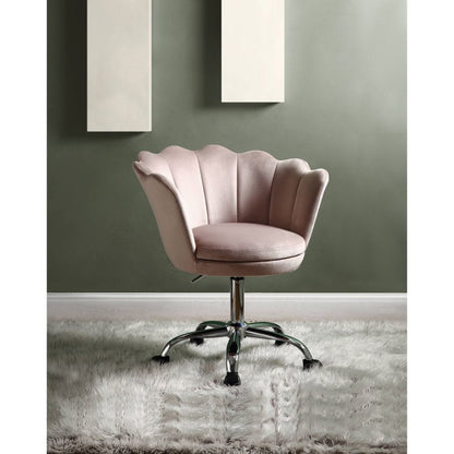 ACME Furniture - Micco - Office Chair - Rose Quartz Velvet & Chrome - 92938 view 6