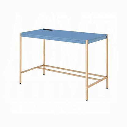 ACME Furniture - Midriaks Writing Desk w/USB - Navy Blue & Gold - OF00022 view 1