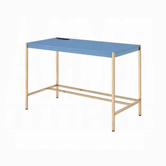 ACME Furniture - Midriaks Writing Desk w/USB - Navy Blue & Gold - OF00022 view 1