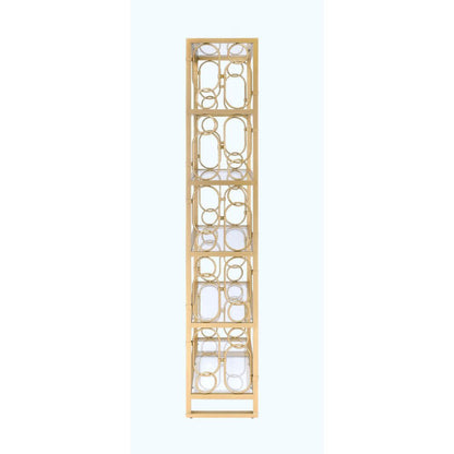 ACME Furniture - Milavera - Bookshelf - Gold & Clear Glass - 92470 view 3
