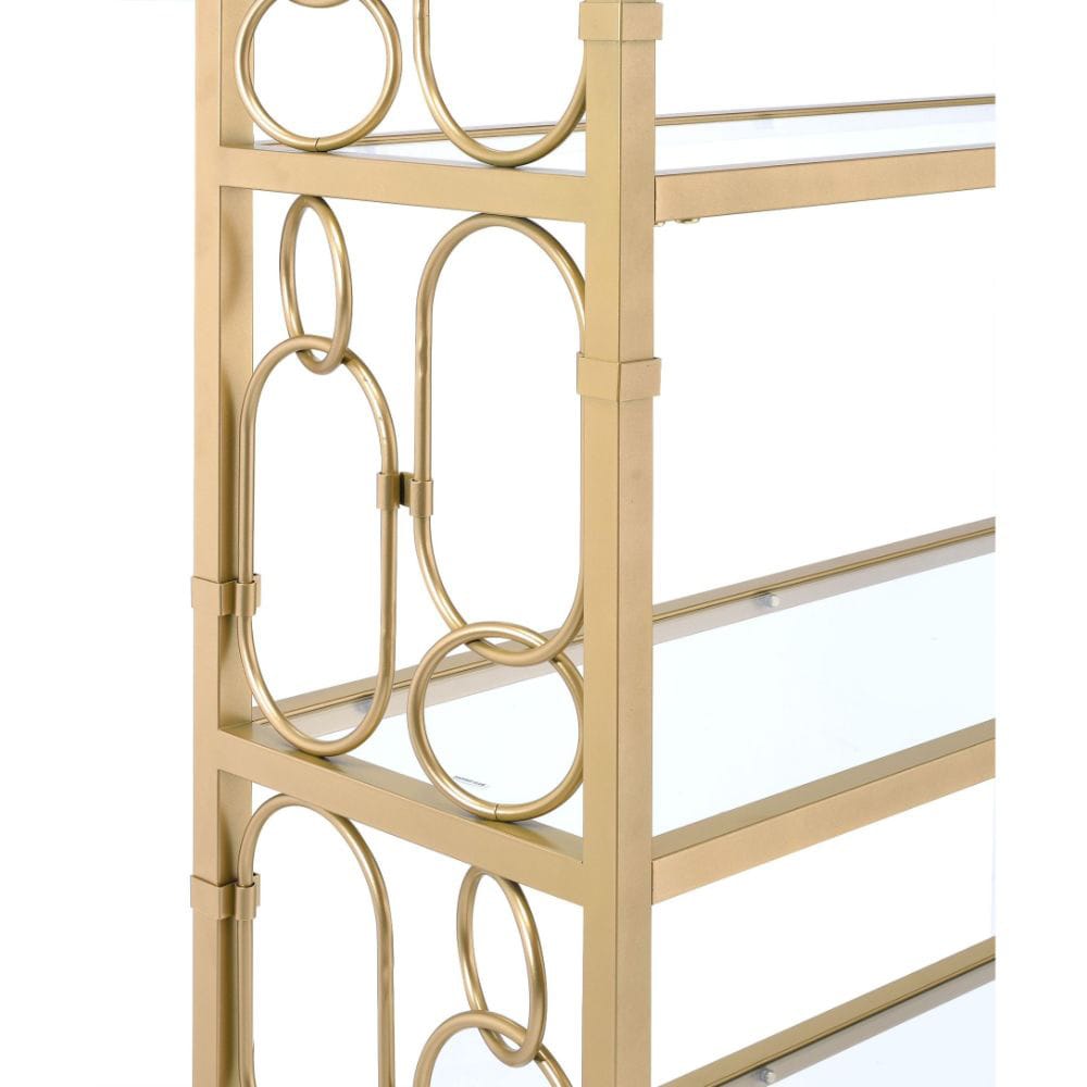 ACME Furniture - Milavera - Bookshelf - Gold & Clear Glass - 92470 view 4