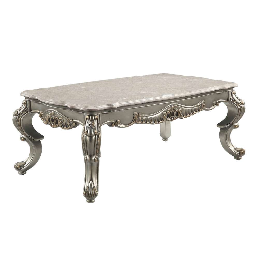 ACME Furniture - Miliani Coffee Table - Natural Marble & Antique Bronze - LV01783 veiw 1