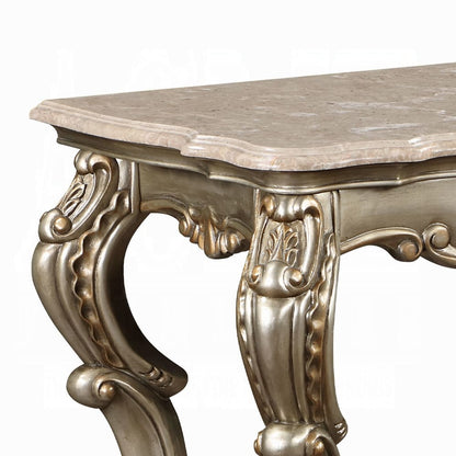 ACME Furniture - Miliani Sofa Table - Natural Marble & Antique Bronze - LV01785 view 3