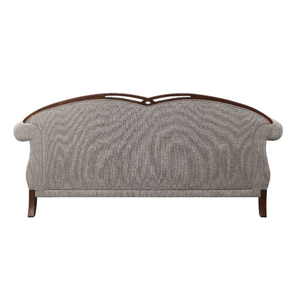 ACME Furniture - Miyeon - Sofa w/5 Pillows - Fabric & Cherry - 55365 view 4