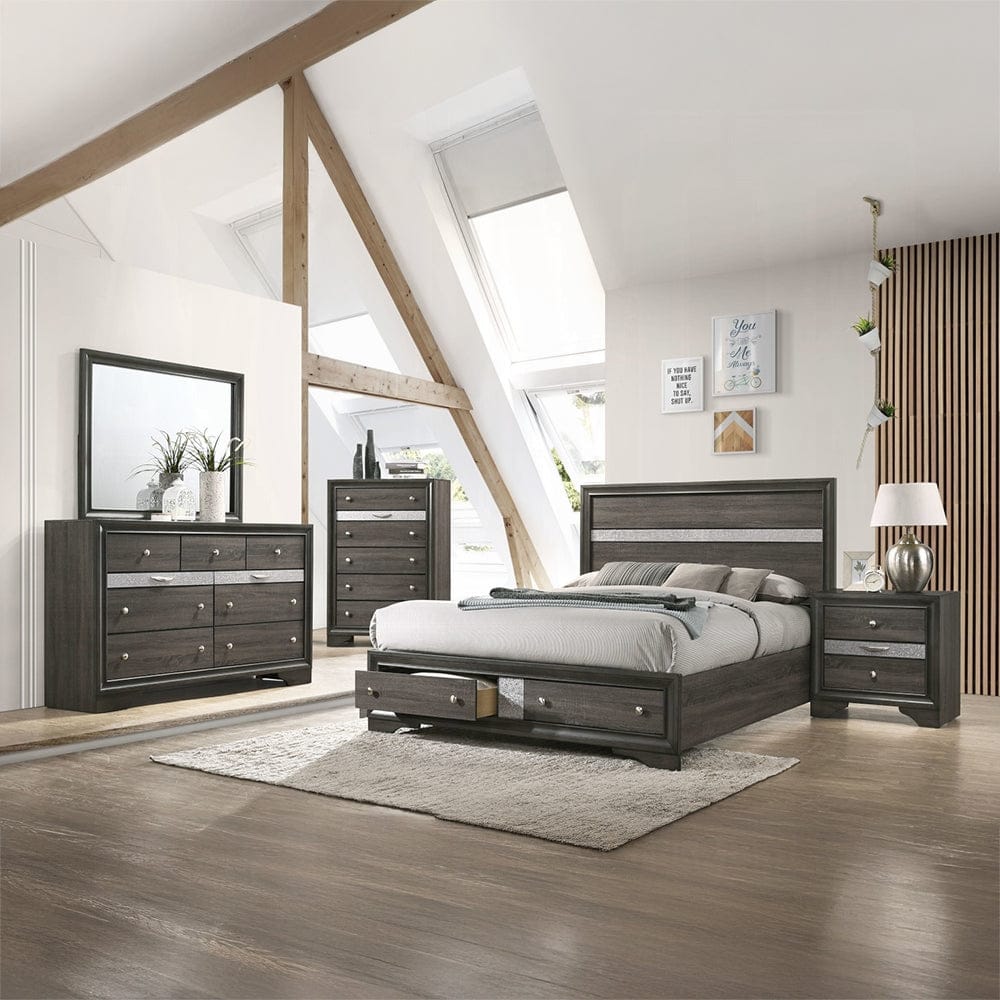 ACME Furniture - Naima Eastern King Bed w/Storage - 25967EK view 4