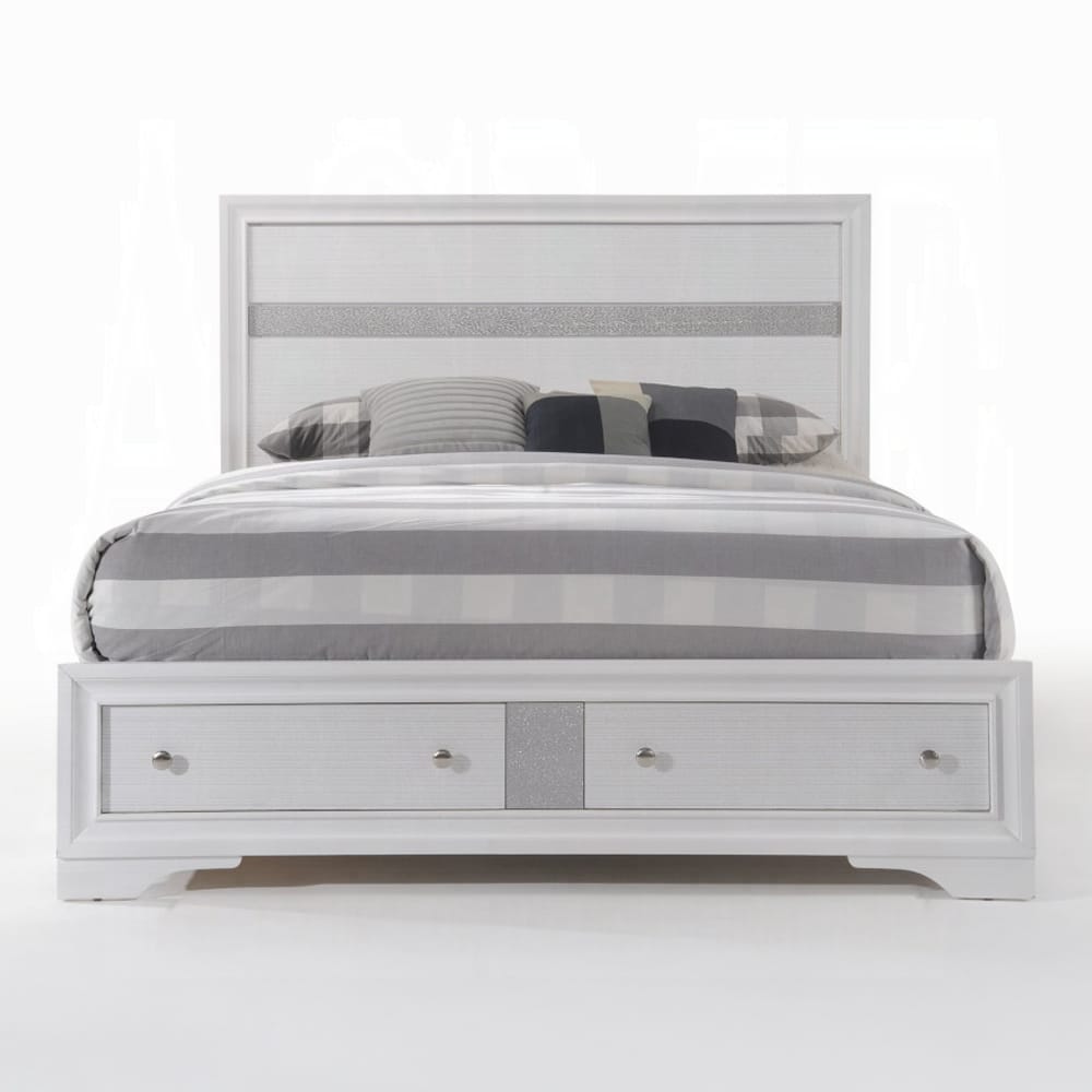 ACME Furniture - Naima Eastern King Bed w/Storage - White - 25767EK view 3