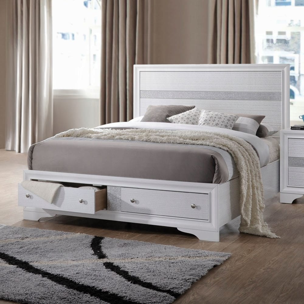 ACME Furniture - Naima Eastern King Bed w/Storage - White - 25767EK view 6