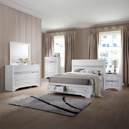 ACME Furniture - Naima Eastern King Bed w/Storage - White - 25767EK view 7