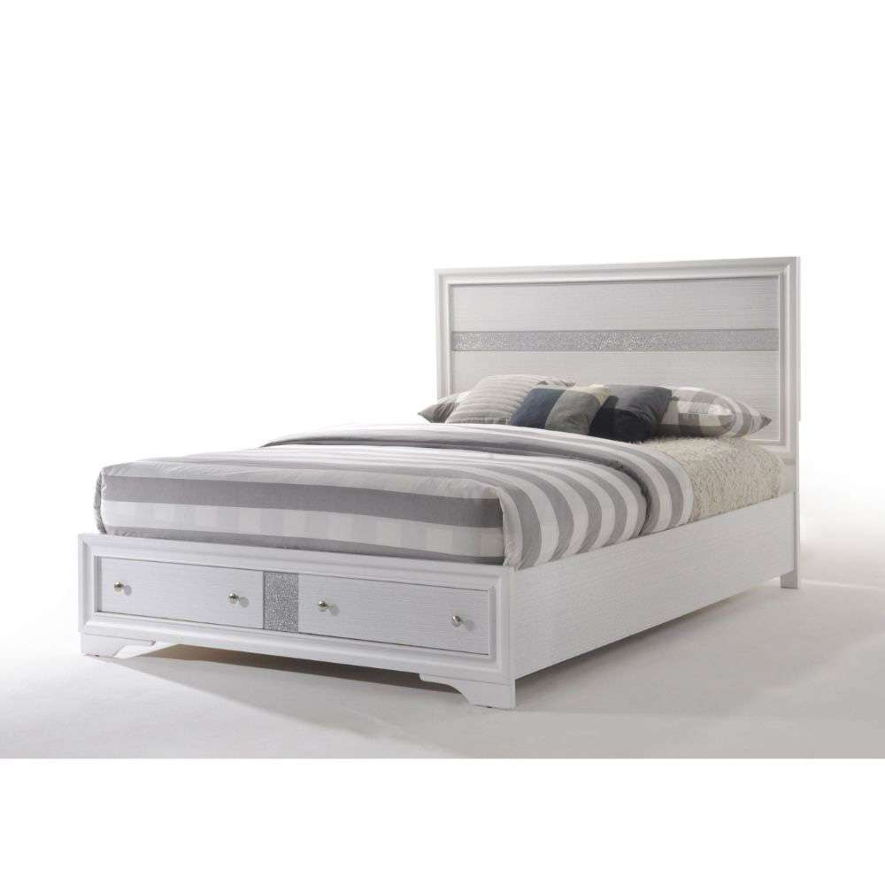 ACME Furniture - Naima Eastern King Bed w/Storage - White - 25767EK view 1