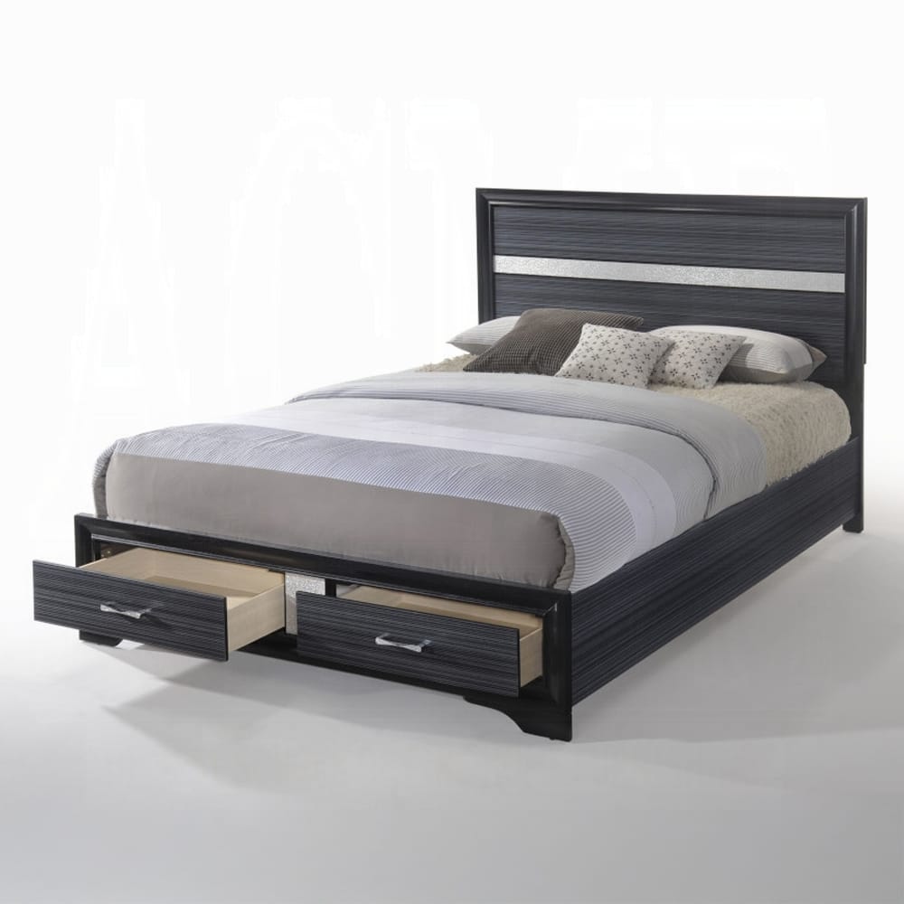 ACME Furniture - Naima Queen Bed w/Storage - 25900Q view 4