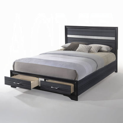 ACME Furniture - Naima Queen Bed w/Storage - 25900Q view 4