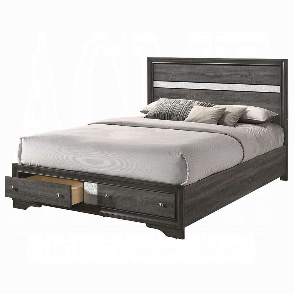 ACME Furniture - Naima Queen Bed w/Storage - 25970Q view 2