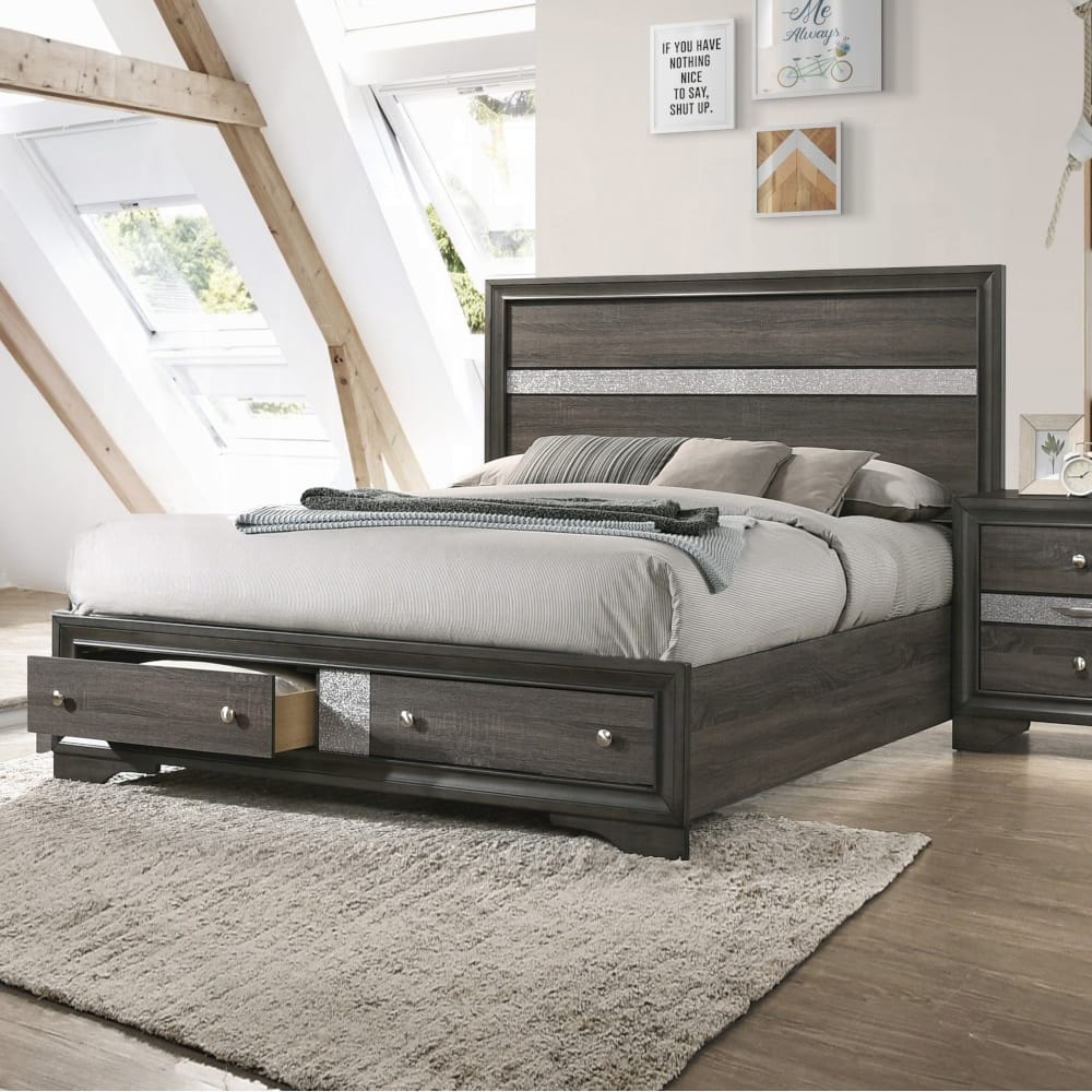 ACME Furniture - Naima Queen Bed w/Storage - 25970Q view 4