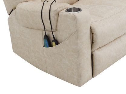 ACME Furniture - Nairi Power Recliner w/Lift, Heating & Massage - Ivory Leather Aire - LV02995 veiw 5
