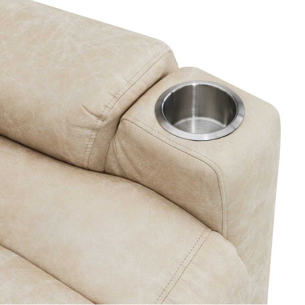 ACME Furniture - Nairi - Power Recliner w/Lift, Heating & Massage - Ivory Polished Microfiber - LV02995A view 8