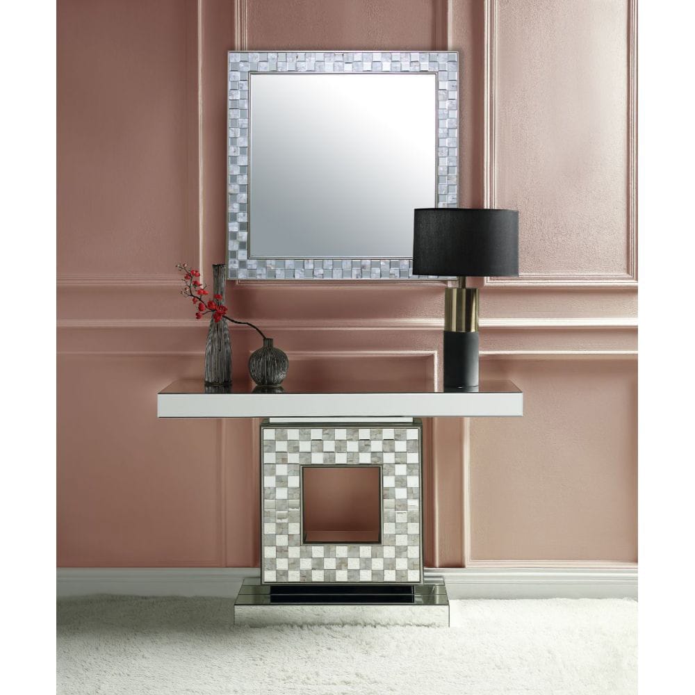 ACME Furniture - Nasa - Console Table - Mirrored & Mother of Pearl - 90500 view 2