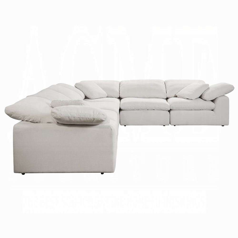 ACME Furniture - Naveen - Modular - Wedge w/Pillow - Ivory Linen - LV55131 view 3