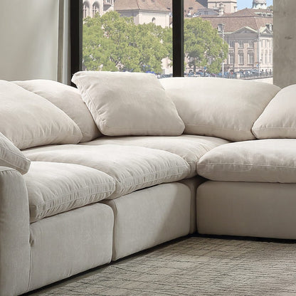 ACME Furniture - Naveen - Modular - Wedge w/Pillow - Ivory Linen - LV55131 view 4