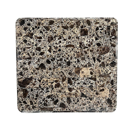 ACME Furniture - Nayla End Table - Natural Marble & Cherry Finish - LV02005 view 3