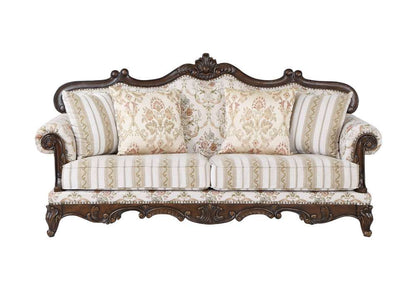ACME Furniture - Nayla Sofa w/4 Pillows - Pattern & Walnut - LV01273 veiw 1