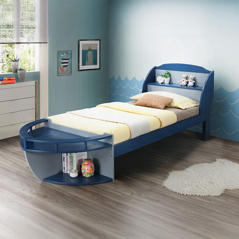 ACME Furniture - Neptune II - Twin Bed - Gray & Navy - 30620AT view 3