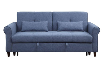 ACME Furniture - Nichelle - Sofa w/Sleeper - Blue Fabric - 55565 view 2