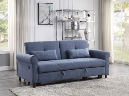 ACME Furniture - Nichelle - Sofa w/Sleeper - Blue Fabric - 55565 view 9