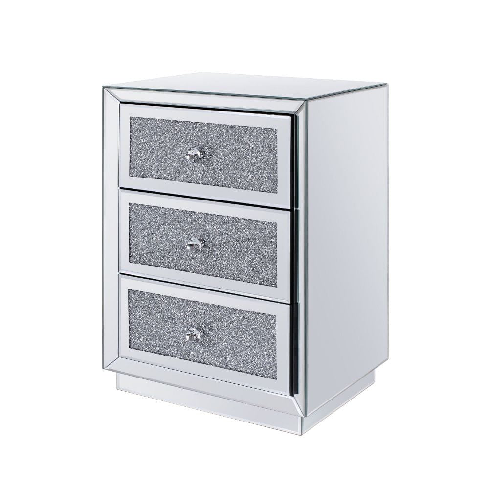 ACME Furniture - Noralie - Accent Table - Mirrored & Faux Diamonds - 97580 view 1