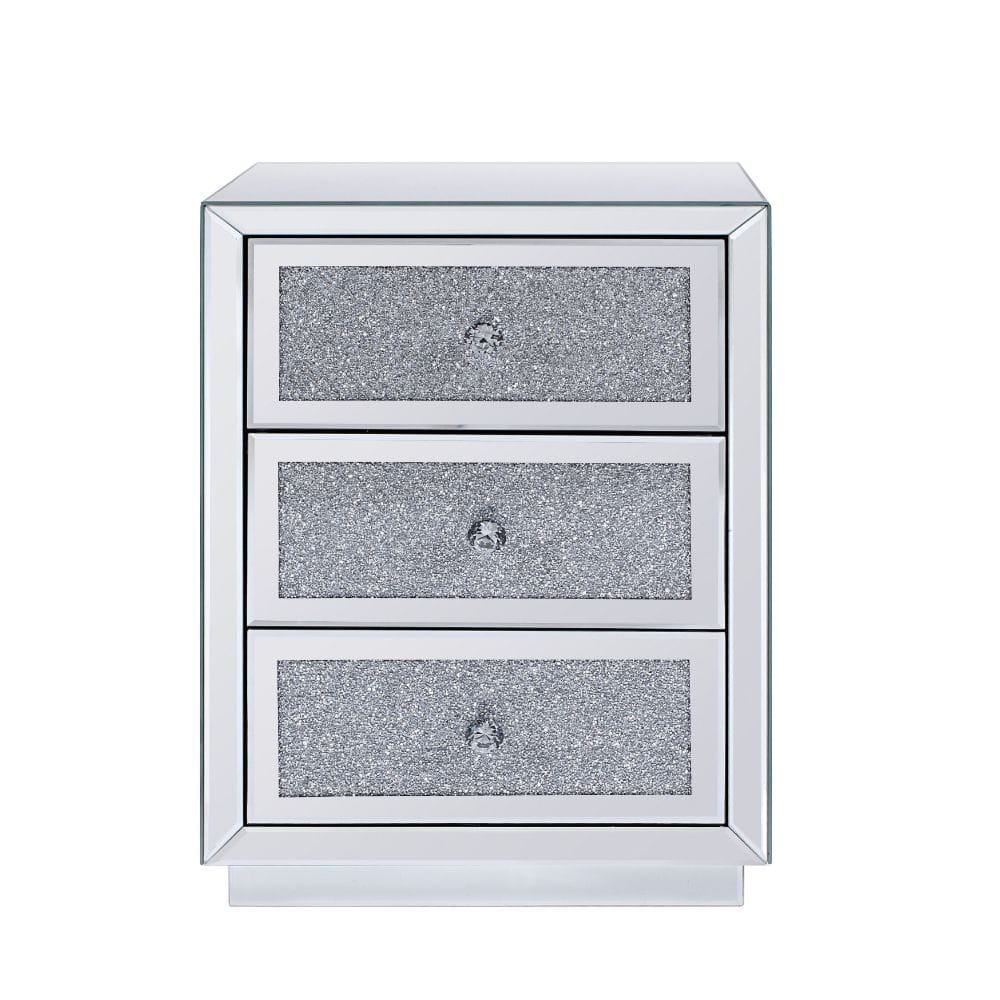 ACME Furniture - Noralie - Accent Table - Mirrored & Faux Diamonds - 97580 view 2