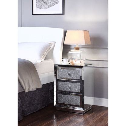 ACME Furniture - Noralie - Accent Table - Mirrored & Faux Diamonds - 97580 view 7