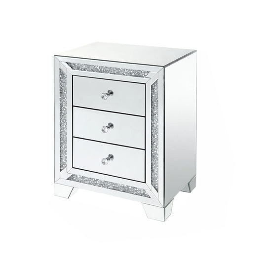 ACME Furniture - Noralie - Accent Table - Mirrored & Faux Diamonds - 97648 view 1