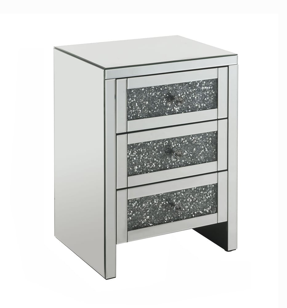 ACME Furniture - Noralie - Accent Table - Mirrored & Faux Diamonds - 97951 view 1