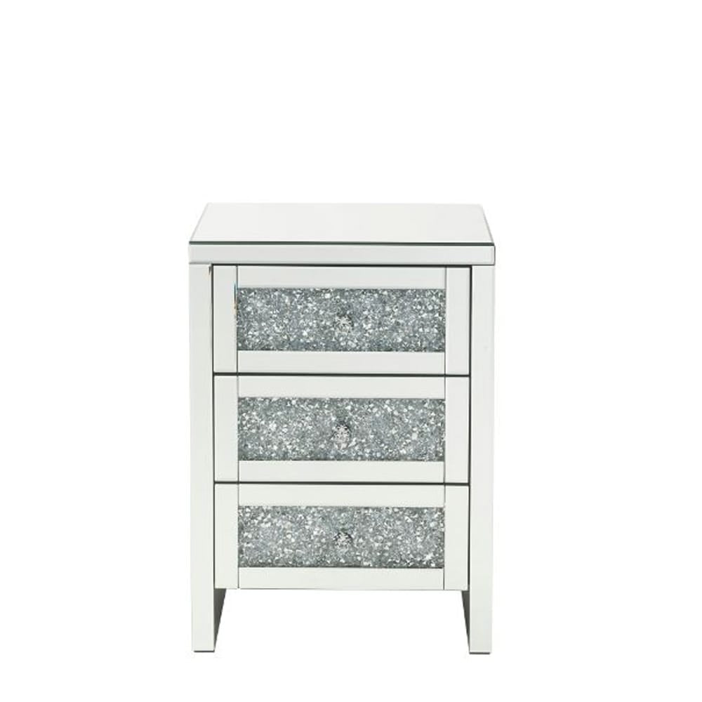 ACME Furniture - Noralie - Accent Table - Mirrored & Faux Diamonds - 97951 view 2