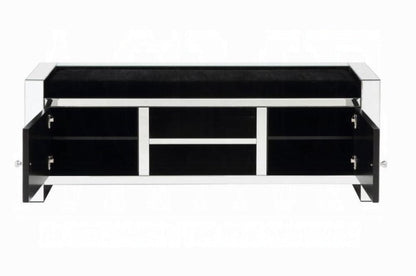 ACME Furniture - Noralie Bench w/Storage - Mirrored & Faux Diamonds - AC00539 view 3