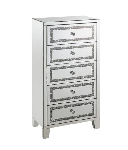 ACME Furniture - Noralie - Cabinet - Mirrored & Faux Diamonds - 97945 view 1
