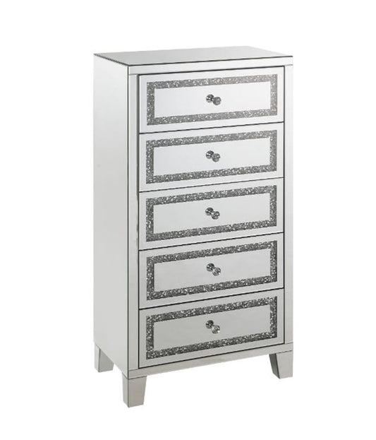 ACME Furniture - Noralie - Cabinet - Mirrored & Faux Diamonds - 97945 view 1