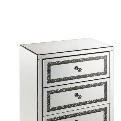 ACME Furniture - Noralie - Cabinet - Mirrored & Faux Diamonds - 97945 view 4