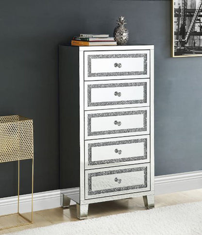 ACME Furniture - Noralie - Cabinet - Mirrored & Faux Diamonds - 97945 view 5