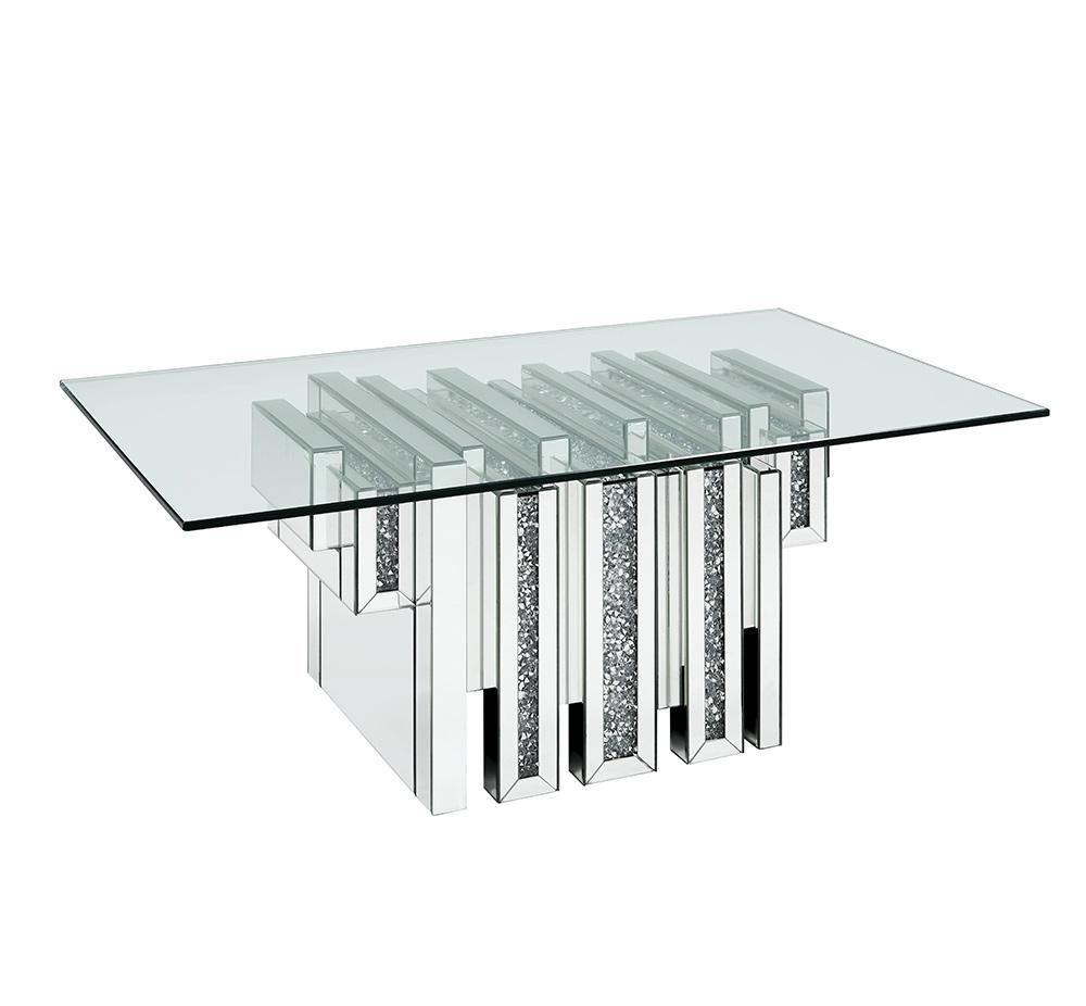 ACME Furniture - Noralie Coffee Table - Mirrored & Faux Diamonds - 88000 veiw 1