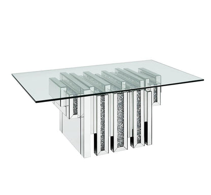 ACME Furniture - Noralie Coffee Table - Mirrored & Faux Diamonds - 88000 veiw 1