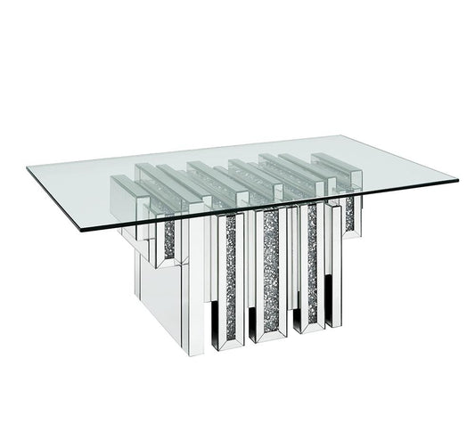 ACME Furniture - Noralie Coffee Table - Mirrored & Faux Diamonds - 88000 veiw 1