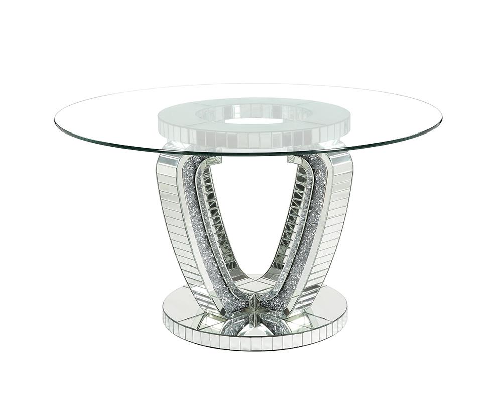 ACME Furniture - Noralie Dining Table - Mirrored & Faux Diamonds - DN00717 veiw 4