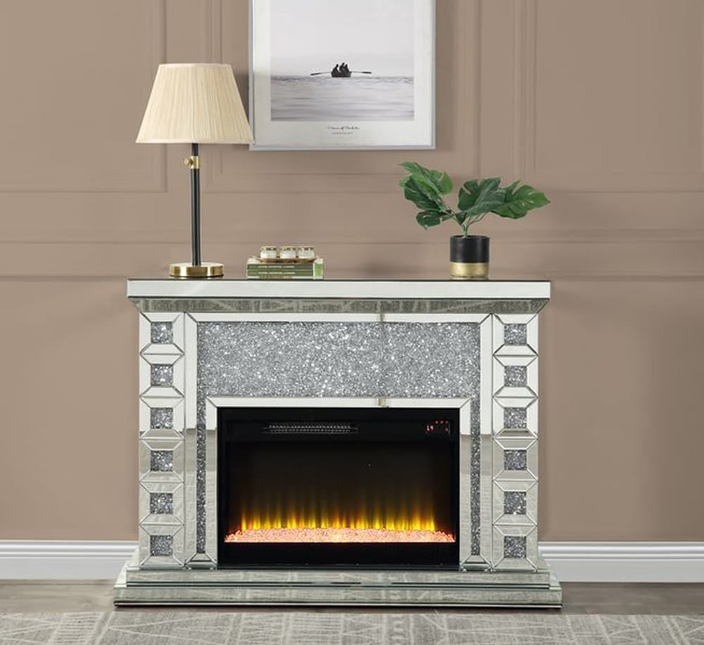 ACME Furniture - Noralie - Fireplace - Mirrored & Faux Diamonds - AC00507 view 1