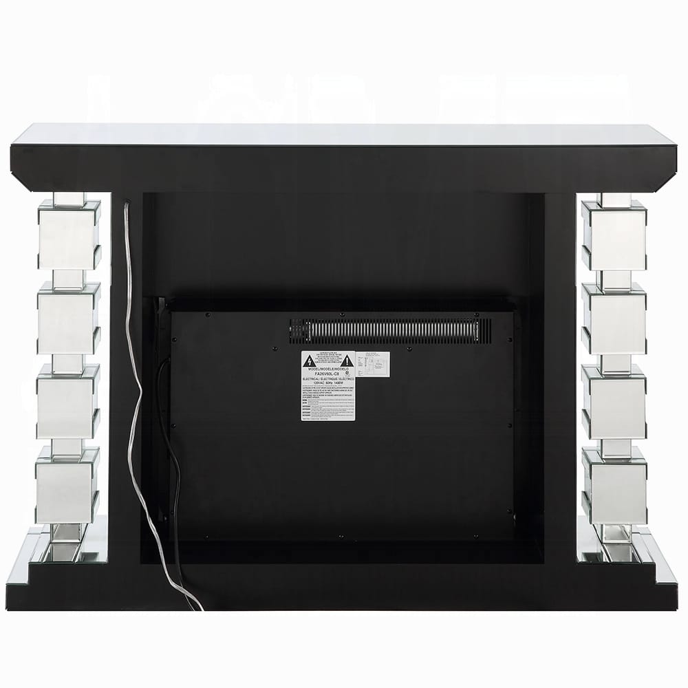 ACME Furniture - Noralie Fireplace w/Bluetooth - Mirrored & Faux Diamonds - AC00509 view 3